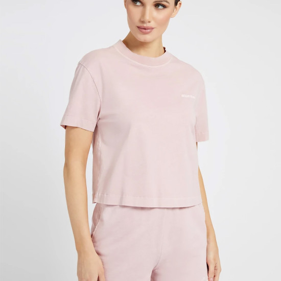 Guess Γυναικεία κοντομάνικη μπλούζα Breanna Crop Tee